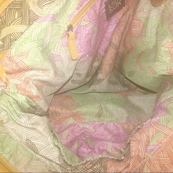 The Sak Tote Leather Purse Yellow - Picture 4 of 8